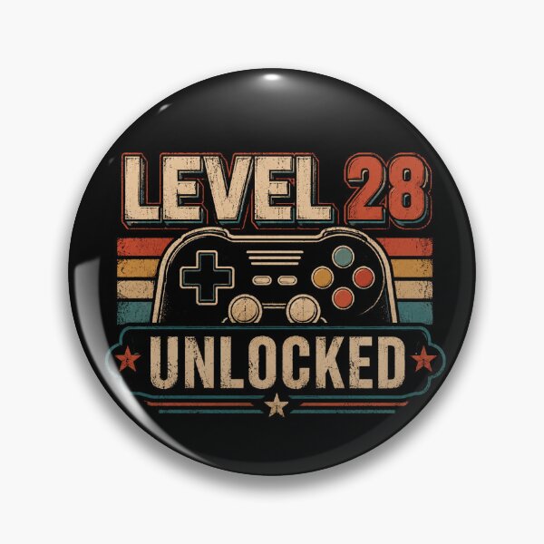 Item preview, Level 28 Unlocked Retro Gamer Birthday Vintage Gaming designed and sold by Moizento.