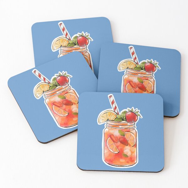 Item preview, Strawberry Lemonade Sticker, Cute Drink Sticker, Kawaii Summer Drink Art, Laptop Sticker, Water Bottle Decal, Café Lover Gift designed and sold by SoftCrumbs Café.
