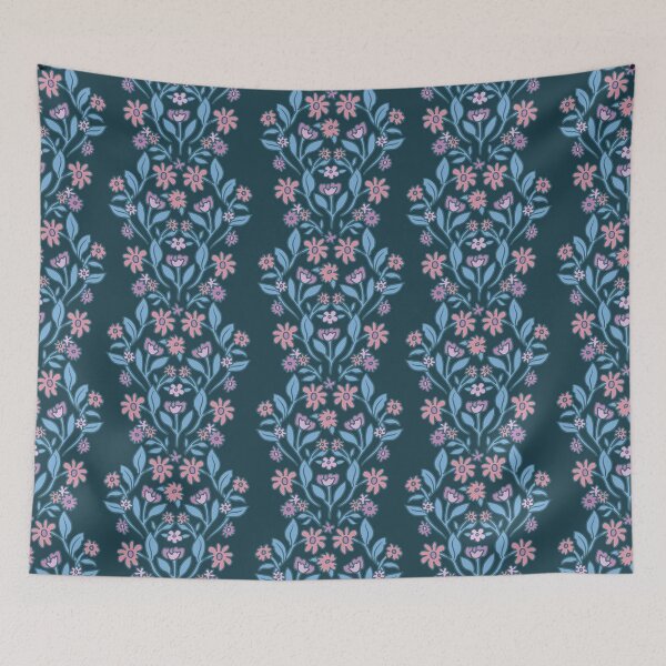 Item preview, Floral Folkway - Teal designed and sold by Tess Arden.