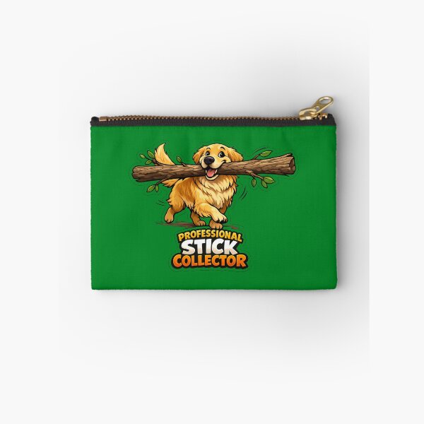 Item preview, Professional Stick Collector Golden Retriever Funny Dog Sticker designed and sold by lazygum.