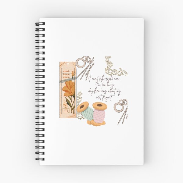 Item preview, Next project quote design, aesthetic craft notebook cover, minimalist design designed and sold by HandmadebyNina.