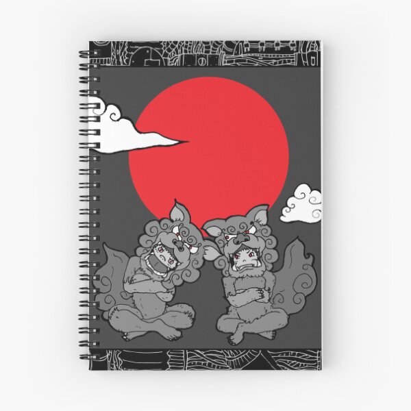 Item preview, Komainu Cyberpunk Sunset Illustration designed and sold by ArtVibeArty.