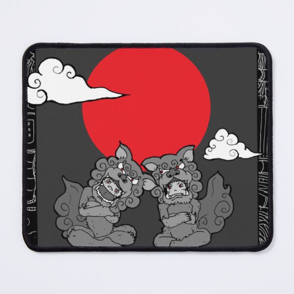 Item preview, Komainu Cyberpunk Sunset Illustration designed and sold by ArtVibeArty.