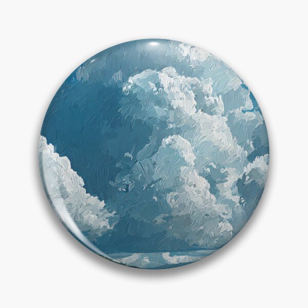 Item preview, impressionist cloud landscape with rolling green hills and dramatic summer sky designed and sold by JackrabbitPub.