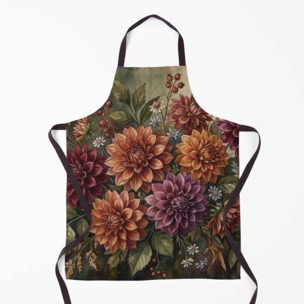 Item preview, Vintage Autumn Dahlia Botanical Bouquet designed and sold by Rutvain.