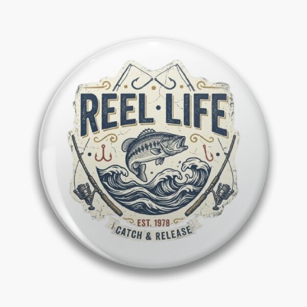 Item preview, Reel Life Fishing T-Shirt | Vintage Angler Typography | Retro Fisherman Graphic Tee designed and sold by Faisal  Shah.