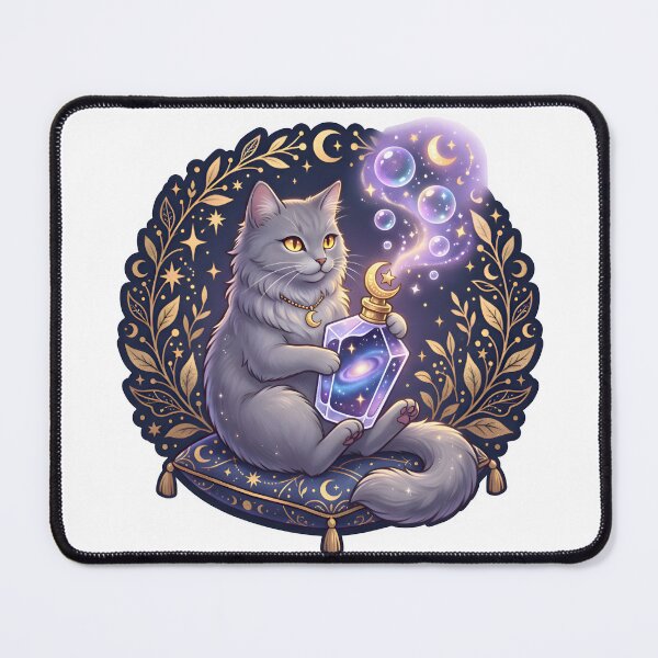Item preview, Celestial Cat Galaxy Perfume Bottle Magic Art designed and sold by Purrlume.