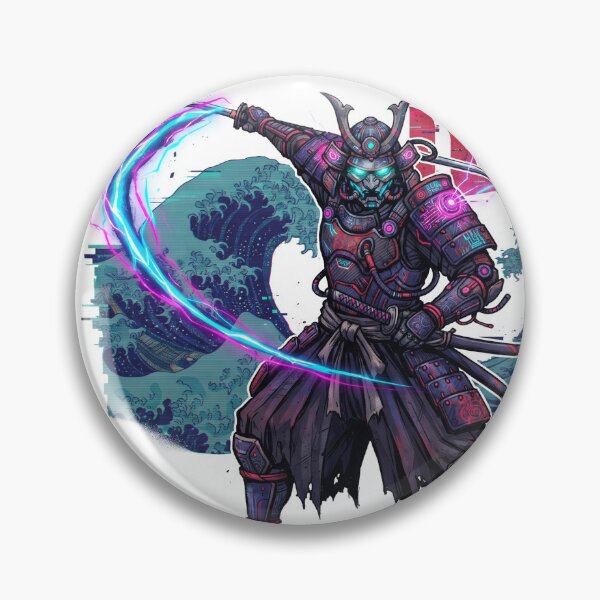 Item preview, Cyberpunk Samurai Neon Wave Warrior designed and sold by Rahat3344.