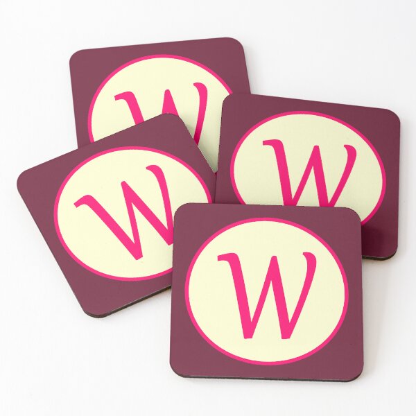 Item preview, Pink Alphabet Letter W Circle designed and sold by Jeallan Designs.