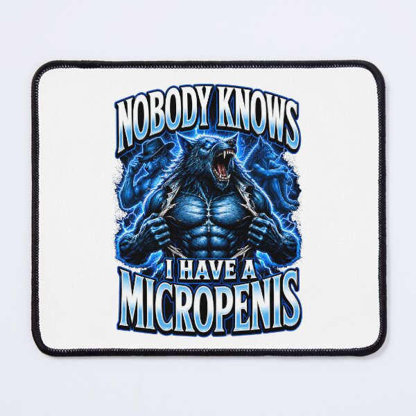 Item preview, Micropenis Funny Inappropriate Alpha Wolf Meme designed and sold by lvlupthreads.