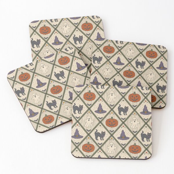 Item preview, Vintage Harlequin Halloween Pattern designed and sold by Graphic Daisy.