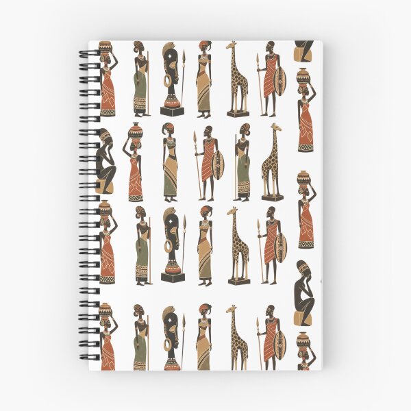 Item preview, Kenyan Figurines Pattern – Vintage Vector Folk Art designed and sold by Jandedan.