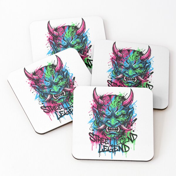 Item preview, Street Legend Neon Oni Mask designed and sold by Rahat3344.