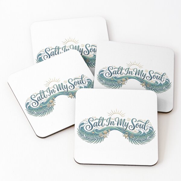 Item preview, Salt In My Soul Beach T-Shirt | Coastal Typography | Ocean Lover Summer Graphic Tee designed and sold by Faisal Shah.