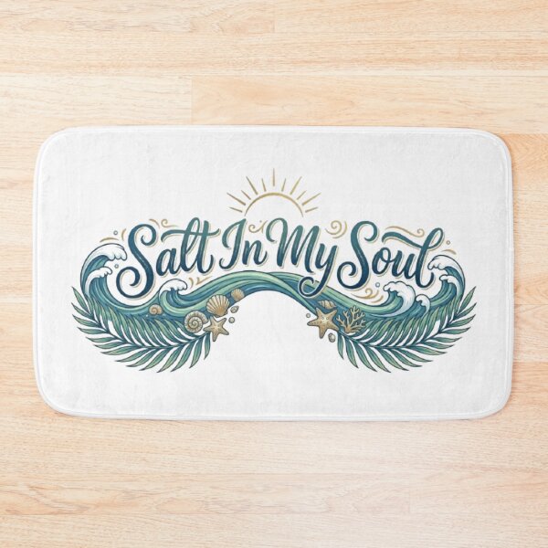 Item preview, Salt In My Soul Beach T-Shirt | Coastal Typography | Ocean Lover Summer Graphic Tee designed and sold by Faisal  Shah.