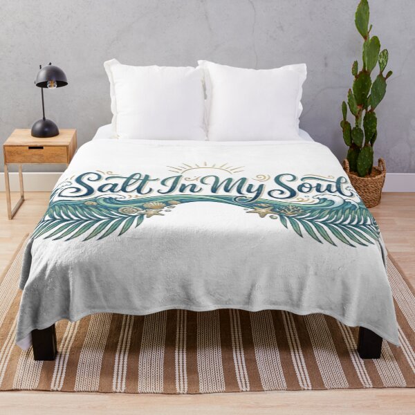 Item preview, Salt In My Soul Beach T-Shirt | Coastal Typography | Ocean Lover Summer Graphic Tee designed and sold by Faisal Shah.
