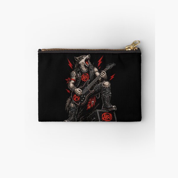 Item preview, Wolf Lead Guitarist | Animal Band Universe | Heavy Metal Guitarist | Punk Rock Wolf | Tattoo Style designed and sold by Grindcorer.