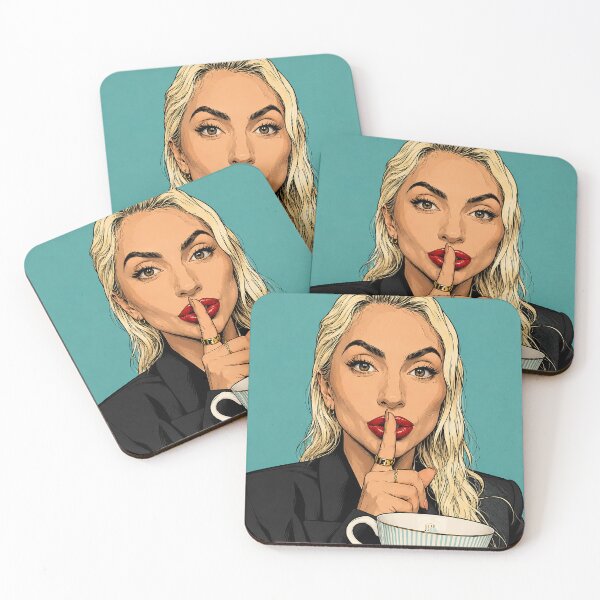 Item preview, Lady Gaga shhhhh drinks tea (fan art) designed and sold by PopCultureAndStuff.