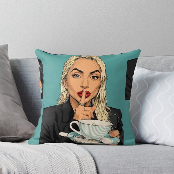 Item preview, Lady Gaga shhhhh drinks tea (fan art) designed and sold by PopCultureAndStuff.