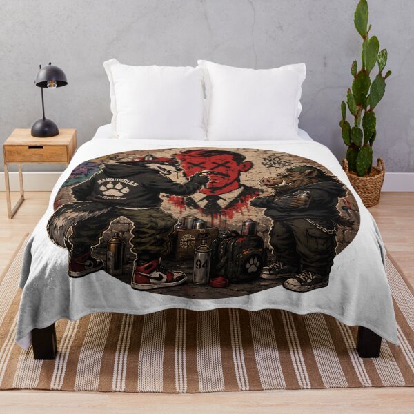 Item preview, Wolf and Boar Graffiti Art designed and sold by Mangurrian Shop.
