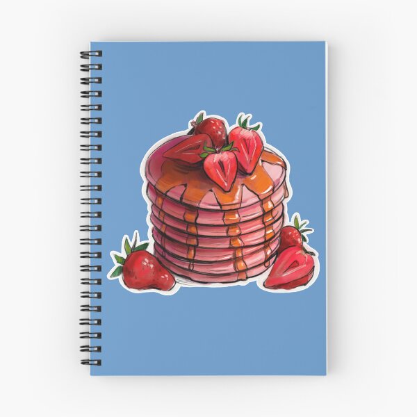 Item preview, Strawberry Pancakes Sticker, Cute Food Sticker, Hand-Drawn Pancake Illustration, Laptop Sticker, Water Bottle Sticker, Breakfast Lover Gift designed and sold by SoftCrumbs Café.