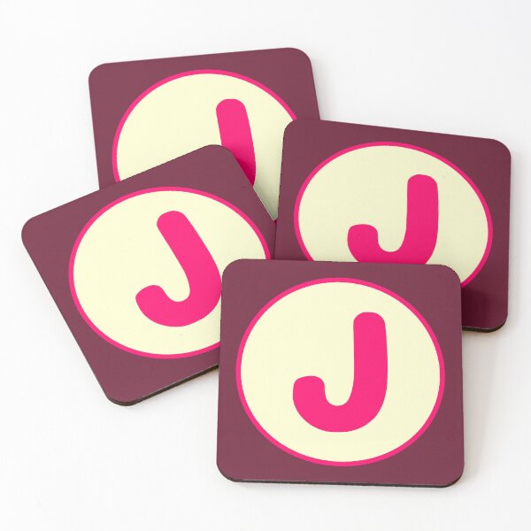 Item preview, Pink Alphabet Letter J Circle designed and sold by Jeallan Designs.