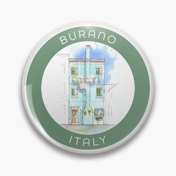 Item preview, Burano Italy Watercolor designed and sold by Stacey Creek.