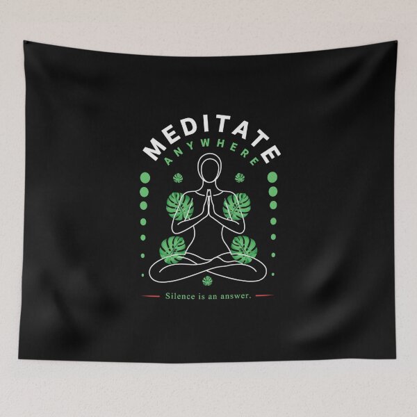 Item preview, Meditate Anywhere Yoga Monstera Leaf Wellness Gift designed and sold by Digistore1221.