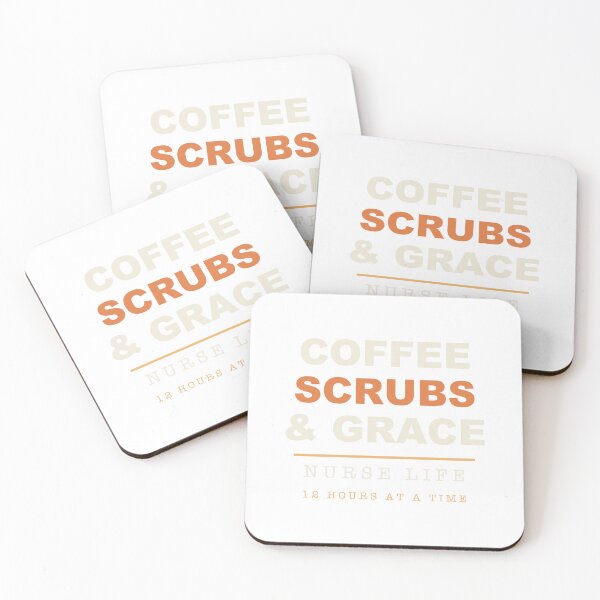 Item preview, Coffee Scrubs and Grace - Funny Nurse Life 12 Hour Shift designed and sold by RetroThreadWorks.