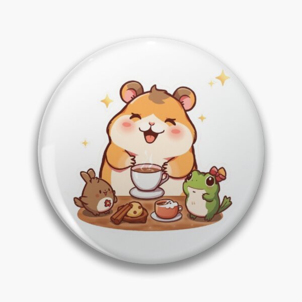 Item preview, Happy Barista Hamster Kawaii Sticker | Cute Coffee Shop Friend designed and sold by Stylestickers55.