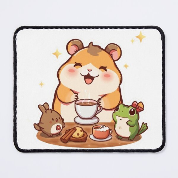 Item preview, Happy Barista Hamster Kawaii Sticker | Cute Coffee Shop Friend designed and sold by Stylestickers55.