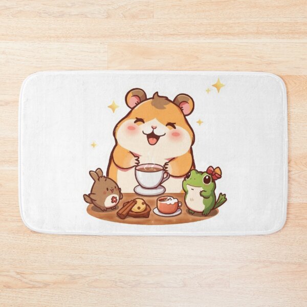 Item preview, Happy Barista Hamster Kawaii Sticker | Cute Coffee Shop Friend designed and sold by Stylestickers55.