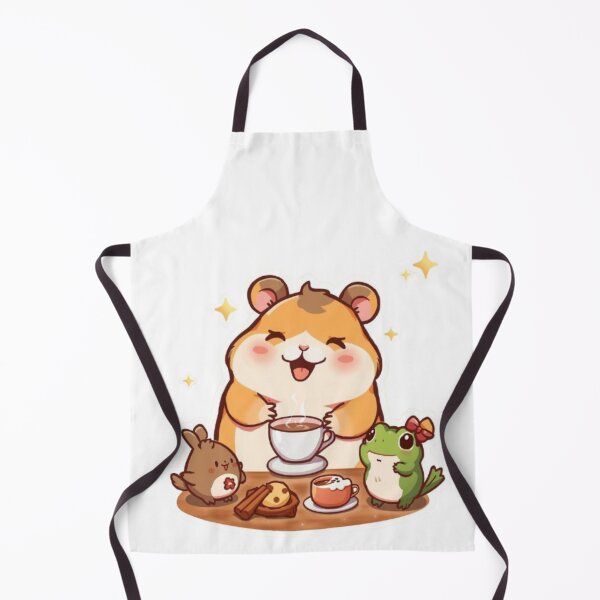 Item preview, Happy Barista Hamster Kawaii Sticker | Cute Coffee Shop Friend designed and sold by Stylestickers55.