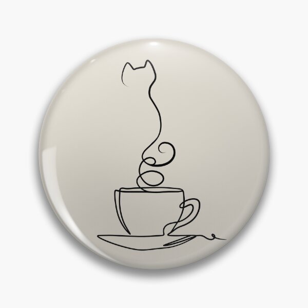 Item preview, Cat Steam Tea Cup - Minimalist Line Art designed and sold by CreationSpace3005.