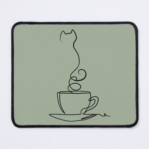 Item preview, Cat Steam Tea Cup - Minimalist Line Art designed and sold by CreationSpace3005.