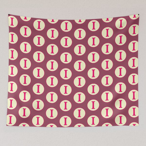 Aperçu de l'œuvre Cercle rose de la lettre I de l'alphabet créée et vendue par Jeallan Designs.