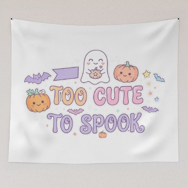 Item preview, Too Cute To Spook Cute Ghost T-Shirt | Kawaii Spooky Typography | Pastel Cute Graphic Tee designed and sold by Faisal  Shah.