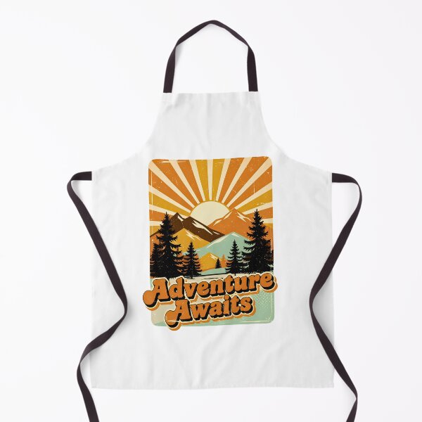 Item preview, Retro Adventure Awaits Vintage Mountain Sunset designed and sold by BumbleBloom7.