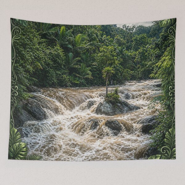Item preview, Raging RIVER (danger!) In El Yunque Rainforest - Puerto Rico designed and sold by www.elyunqueprints.store.