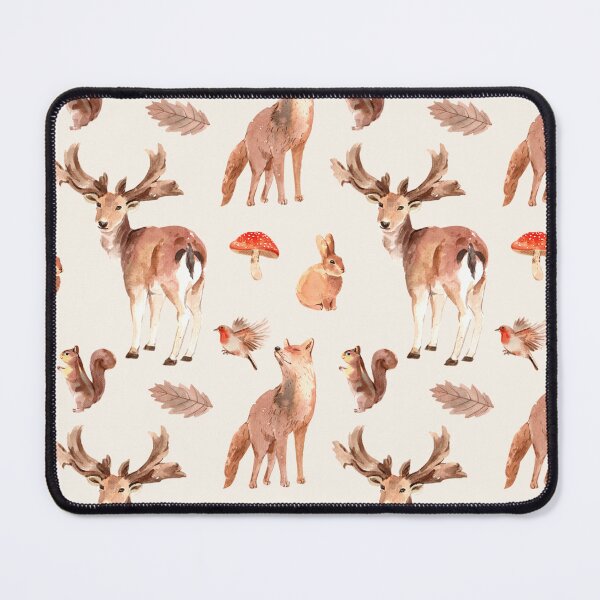 Item preview, Forest Animals And Mushrooms Pattern designed and sold by AESTHETISCAPES.