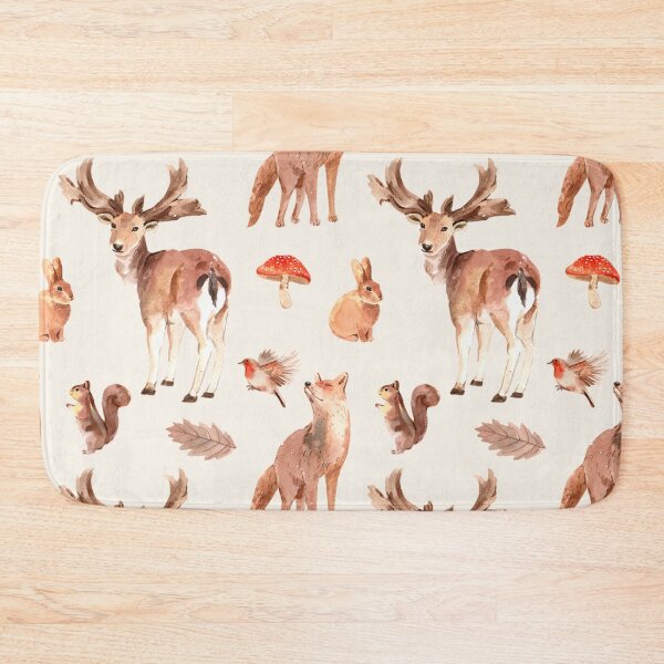 Item preview, Forest Animals And Mushrooms Pattern designed and sold by AESTHETISCAPES.