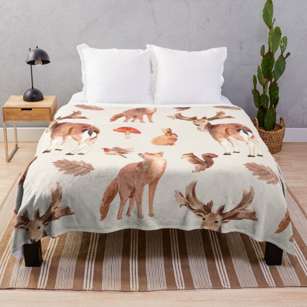 Item preview, Forest Animals And Mushrooms Pattern designed and sold by AESTHETISCAPES.