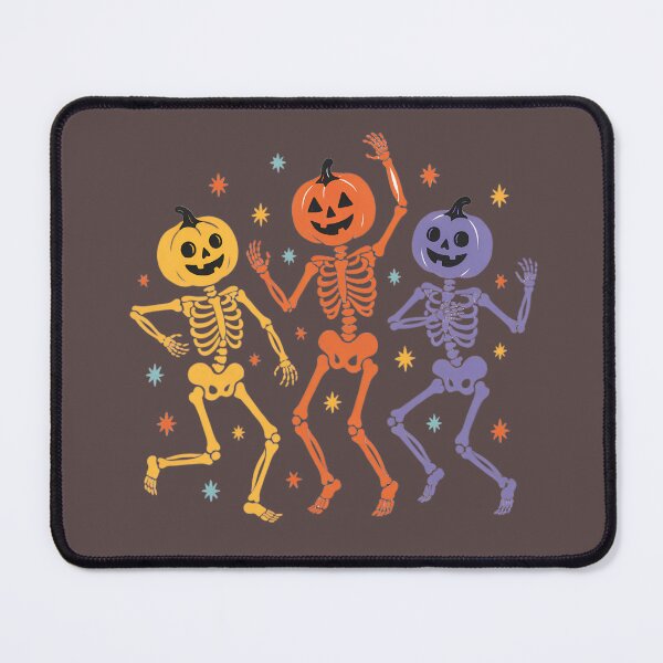 Item preview, Cute Dancing Pumpkin Skeletons – Colorful Halloween Jack O'Lantern Trio Illustration designed and sold by Snifferius.