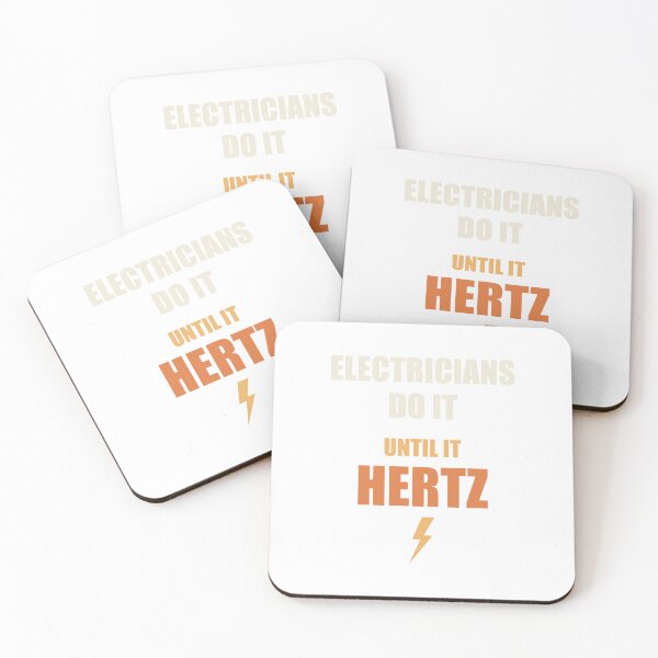 Item preview, Electricians Do It Until It Hertz - Funny Electrician Pun designed and sold by RetroThreadWorks.