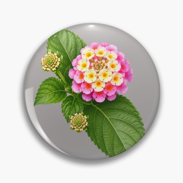 Item preview, Colorful Pink and Yellow Lantana Flower Botanical Design designed and sold by Nawi32.
