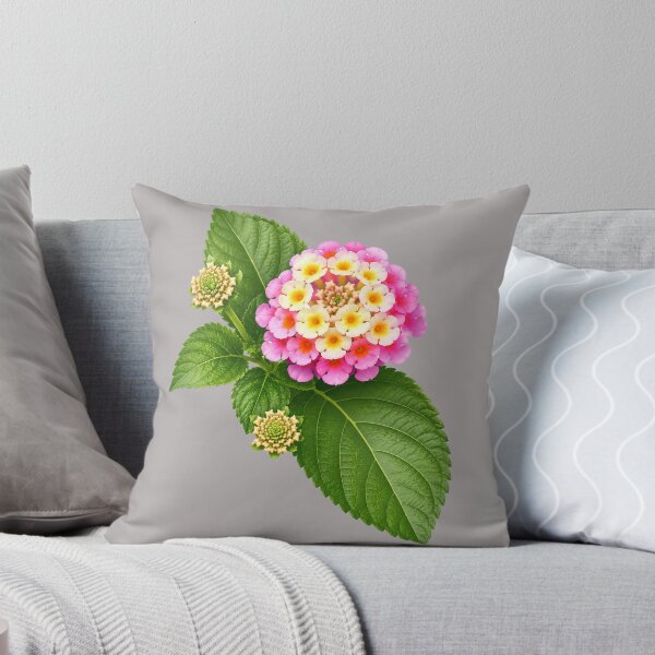 Item preview, Colorful Pink and Yellow Lantana Flower Botanical Design designed and sold by Nawi32.