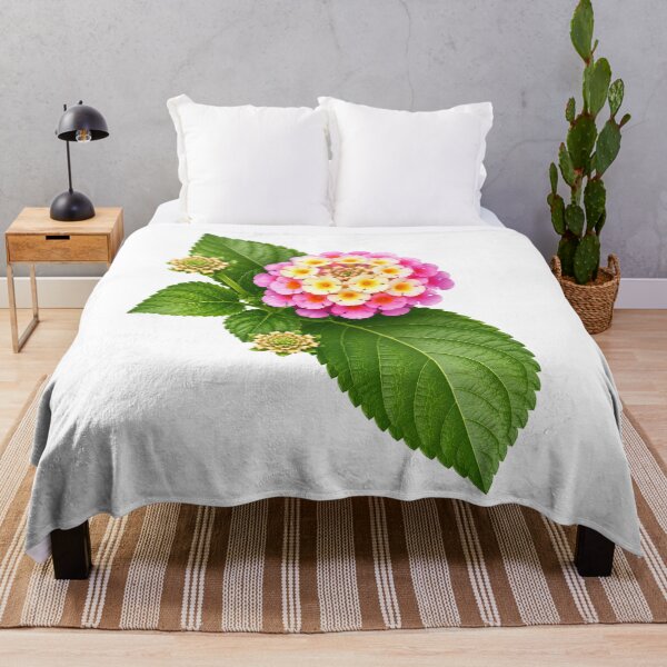 Item preview, Colorful Pink and Yellow Lantana Flower Botanical Design designed and sold by Nawi32.