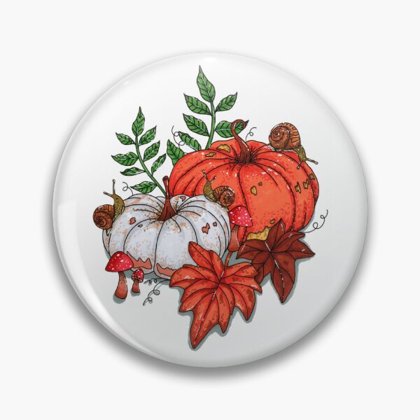 Item preview, Snails autumn leaves, pumpkins and mushrooms  designed and sold by Laurenrae-art.