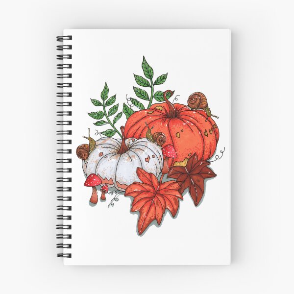 Item preview, Snails autumn leaves, pumpkins and mushrooms  designed and sold by Laurenrae-art.