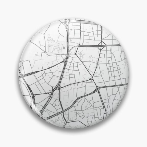 Item preview, Seoul Black White City Map Poster, Minimal Street Map Wall Art designed and sold by LASTIQUE-dd.